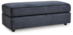 Cobalt, complete ottoman angled view - 1