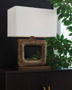 Antique Brass Finish table lamp, product view 2 - 2