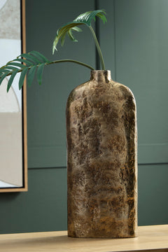 Antique Brass Finish 16.25-inch height vase, full product view - 5