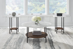 Brown/Black/White three-piece table set, product view 3 - 3