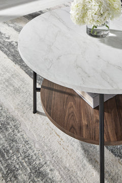Brown/Black/White three-piece table set, product view 4 - 4