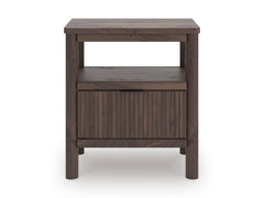 Brown, full front view of nightstand - 3