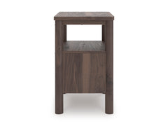 Brown, side view of nightstand - 5