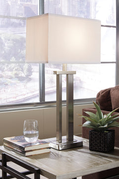 Silver Finish table lamp pair, product view 3 - 6