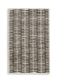White Taupe Black 60" x 84", complete rug product view - 9