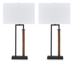 Black/Brown Voslen set of two table lamps, full product view - 1
