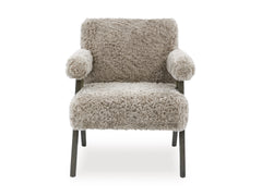Mocha Solid Wood Leg Accent Chair, product view 2 - 7