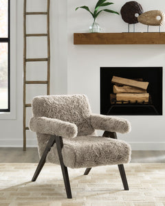 Mocha Solid Wood Leg Accent Chair, product view 5 - 10
