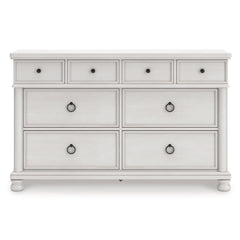 Antique White / Dresser, front view - 3