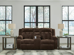 Chocolate, complete loveseat in room - 2
