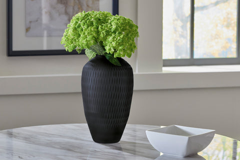 Etney Slate Cut Glass Vase