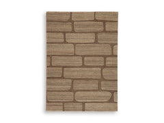 Brown 61.5" x 84", complete rug product view - 9