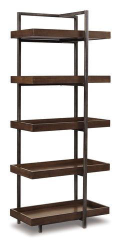 Brown/Gunmetal, complete pier shelving unit product view - 1