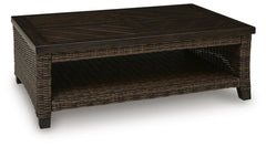 Dark Brown, full coffee table angled view - 1