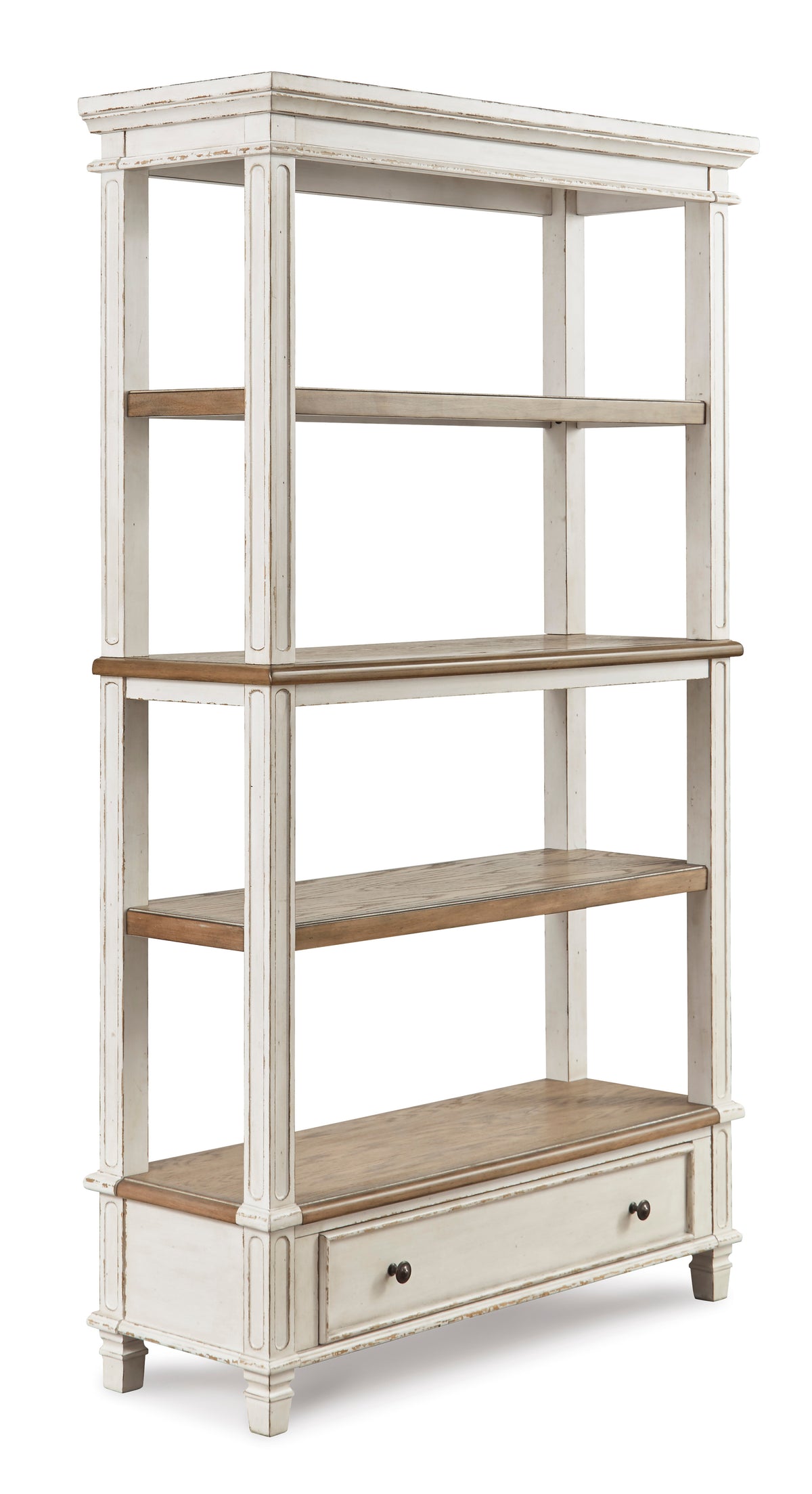 Brown/White Bookcase, full product view