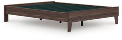 Brown / Queen, complete platform bed frame; headboard and mattress excluded - 11