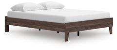 Brown / Queen, platform bed with mattress and bedding, not included - 12