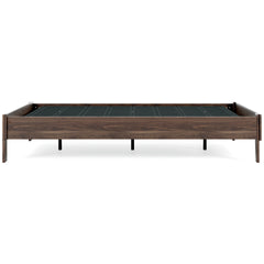 Brown / Queen, side view of platform bed; mattress and bedding not included - 14