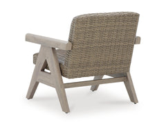 Beige / Outdoor Lounge Chair, rear view - 3