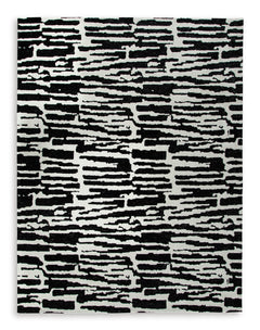 Black/Ivory 91.63" x 118.25", complete rug product view - 5