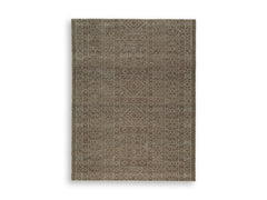 Brown/Ivory 93.38" x 118", complete rug product view - 1