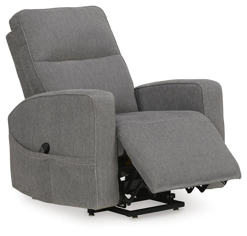 Gray Performance Power Lift Recliner with Heat and Massage