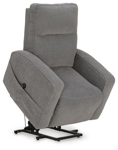 Gray, complete recliner in raised lift position - 3
