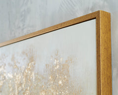 Brown/Gray/Gold Finish Dalewick wall art, product view 4 - 4