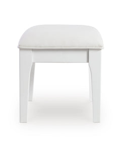 White, full side view of stool - 5