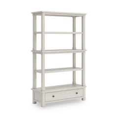 Antique White Bookcase, full product view - 1