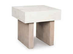 Light Grayish Brown end table, full product view - 1