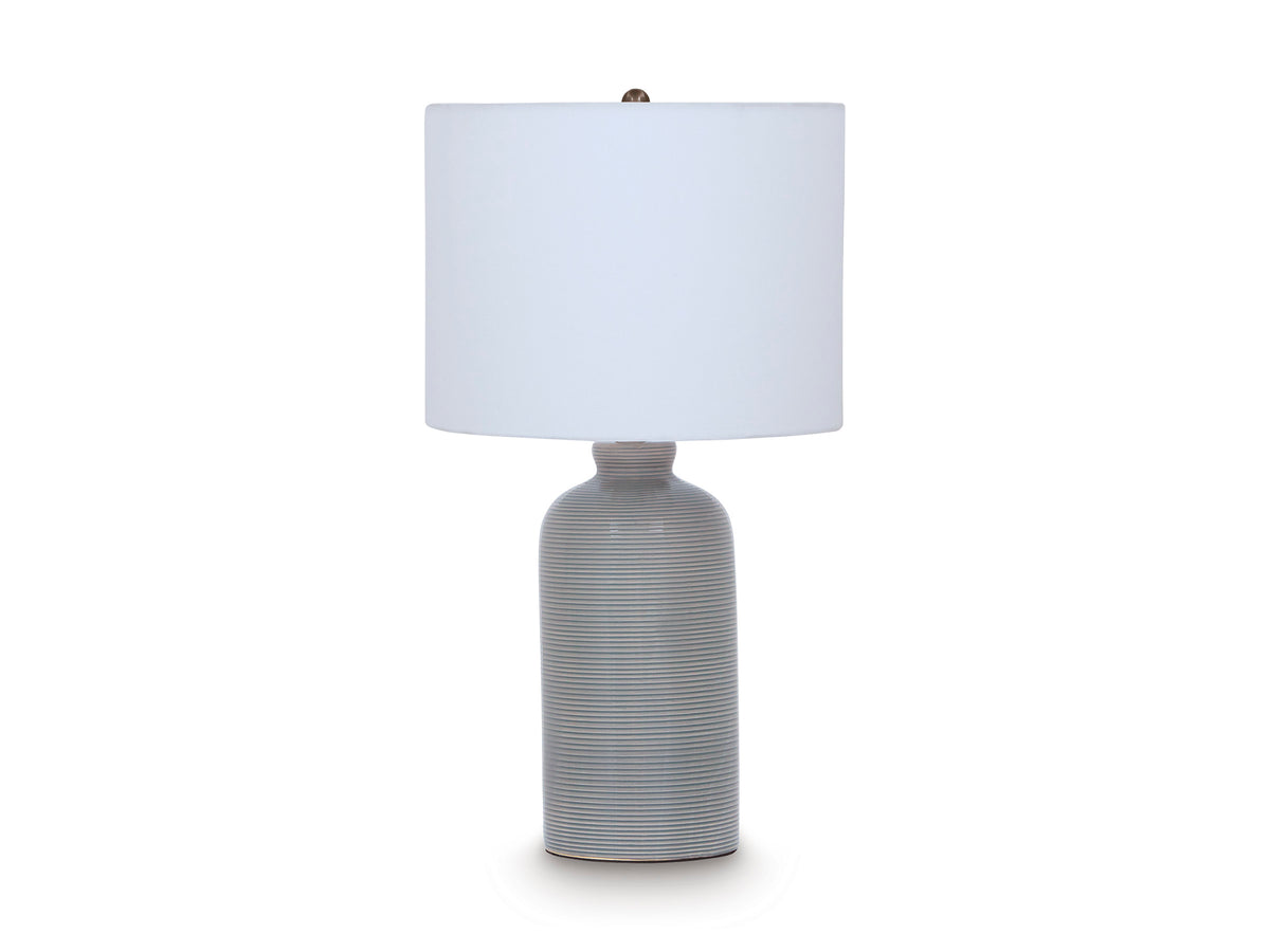 Gray Blue table lamp, full product view