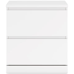 White, full front view of nightstand - 3