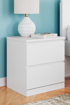 White, nightstand in room setting - 5