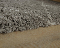 Gray/Cream 94" x 123", pile and edge detail - 7