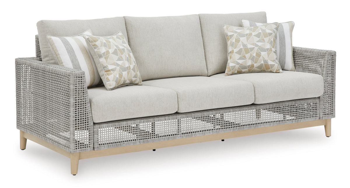 Gray Sofa with Cushion, full product view