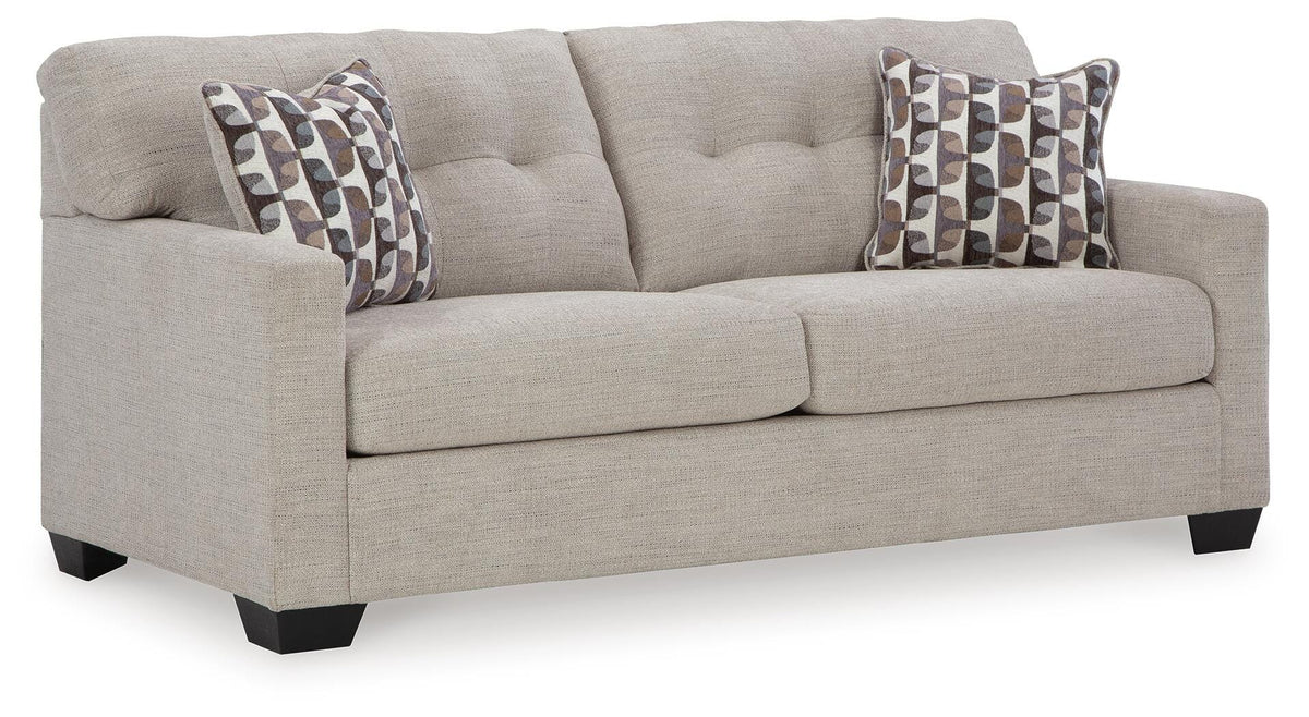 Pebble, full sleeper sofa closed angled view