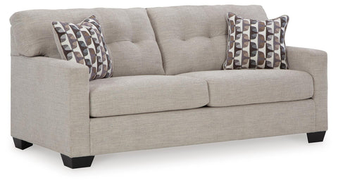 Tufted-Back Full Sleeper Sofa in Pebble