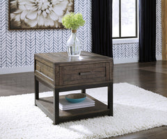 Grayish Brown, end table room view; accessories excluded - 2