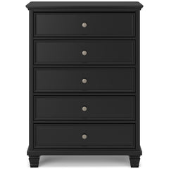 Black, full front view of chest - 8
