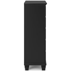 Black, side view of chest - 9