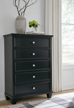 Black, chest in room setting - 10