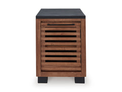 Warm Brown/Black Cabinet Chairside End Table, product view 2 - 2