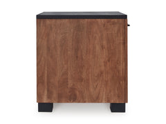 Warm Brown/Black Cabinet Chairside End Table, product view 3 - 3