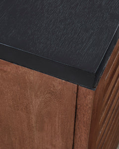 Warm Brown/Black Cabinet Chairside End Table, product view 5 - 5