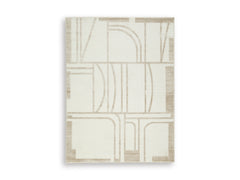 Ivory/Beige 63.38" x 85.75", complete rug product view - 5