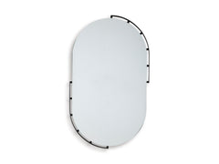 Black Valkings accent mirror, full product view - 1