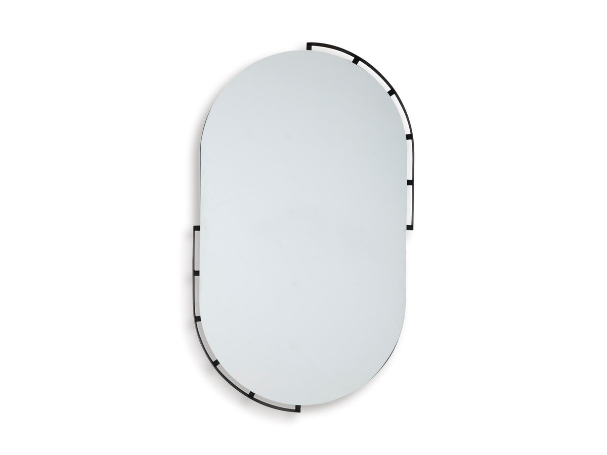 Black Valkings accent mirror, full product view