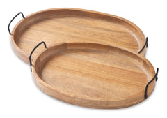 Brown/Black two-piece tray set, product view 2 - 2
