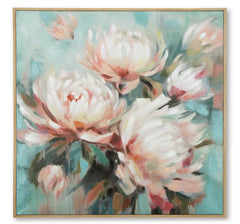 Aqua/Pink Parryville wall art, full product view - 1